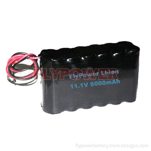 11.1V 6000mAh 26650 Li-ion Battery Pack (3S2P of FLC-26650-3000)